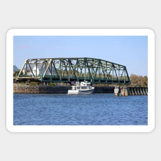 Swing Bridge And Boat Sticker